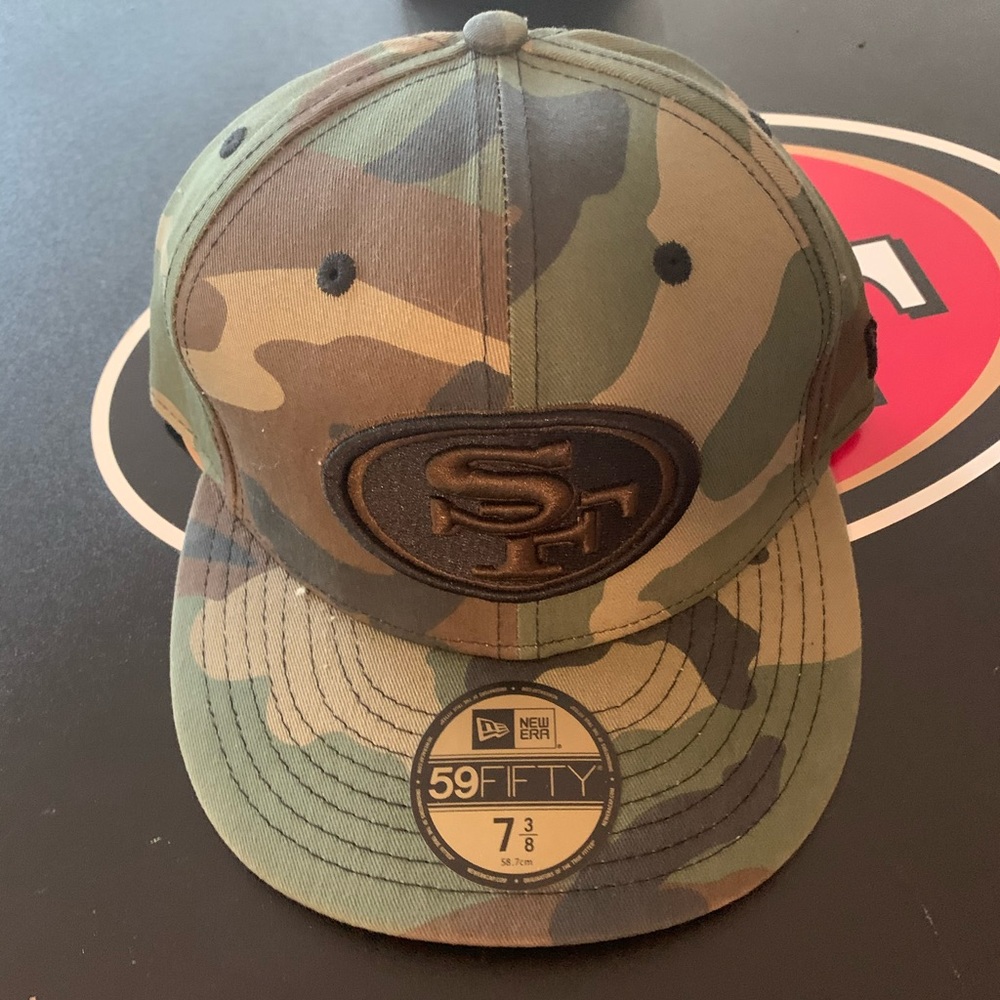New camo 49ers fitted hat 7 3/4
